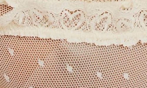 Free People Intimately Fp Heart To Heart Dotted Mesh Bralette In Ivory