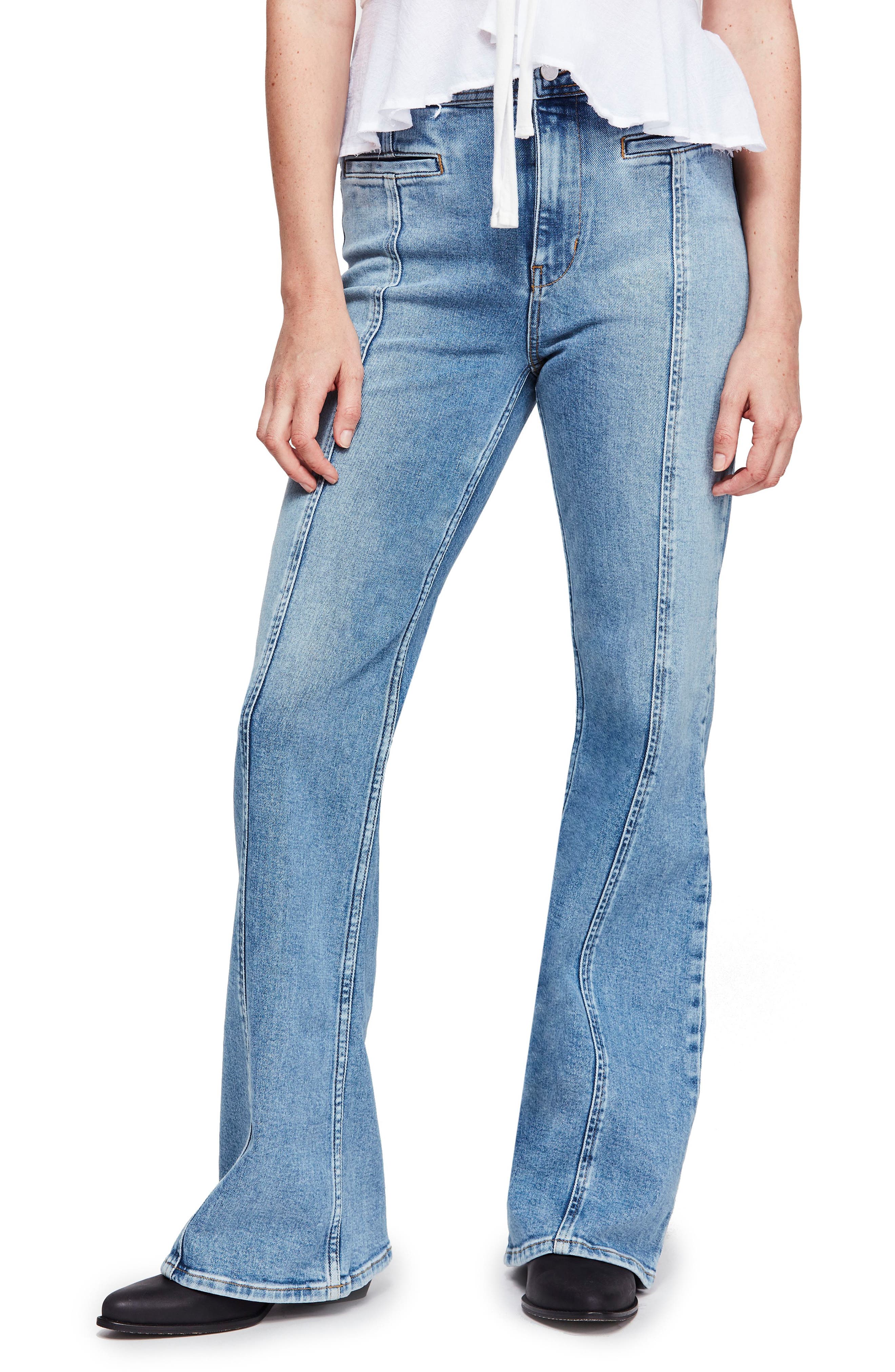free people red star jeans