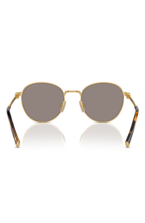 Shop Miu Miu 50mm Round Sunglasses In Gold