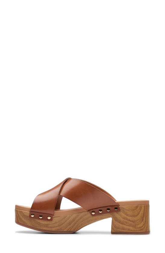 Shop Clarks Sivanne Walk Sandal In Tan Leather