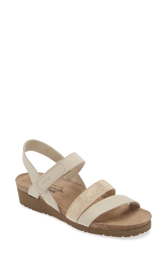 Shop Naot 'krista' Sandal In Soft Ivory Leather