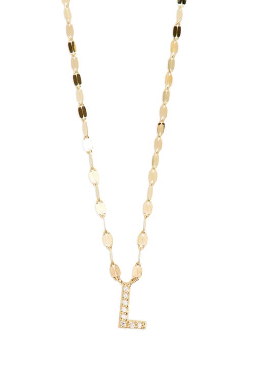 Shop Lana Initial Pendant Necklace In Yellow Gold L