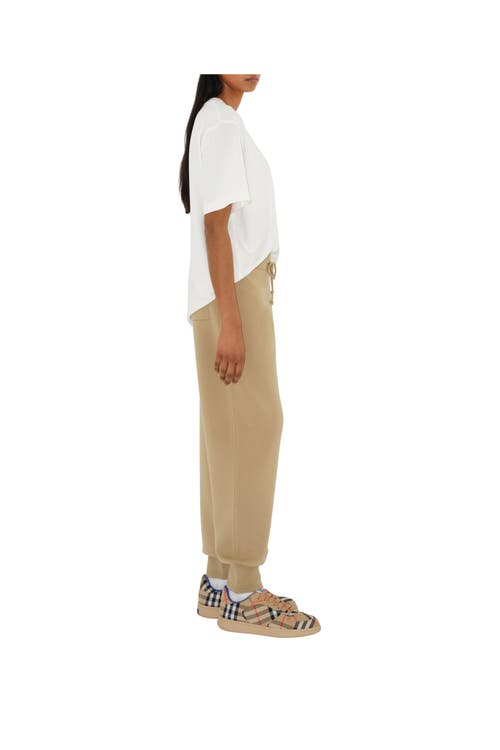 Burberry Wool-blend Track Pants In Sand