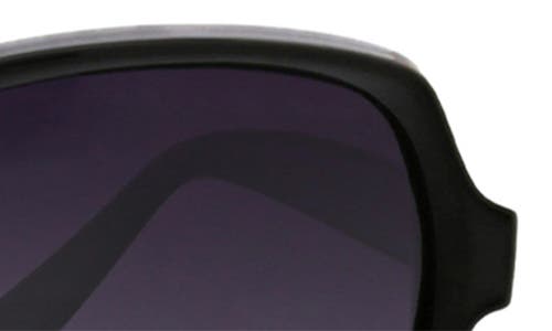 Oscar De La Renta Angled Modern 58mm Square Polarized Sunglasses In Black