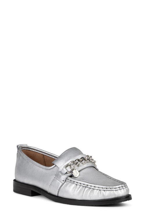 Shop Donald Pliner Tailored Loafer In Silver