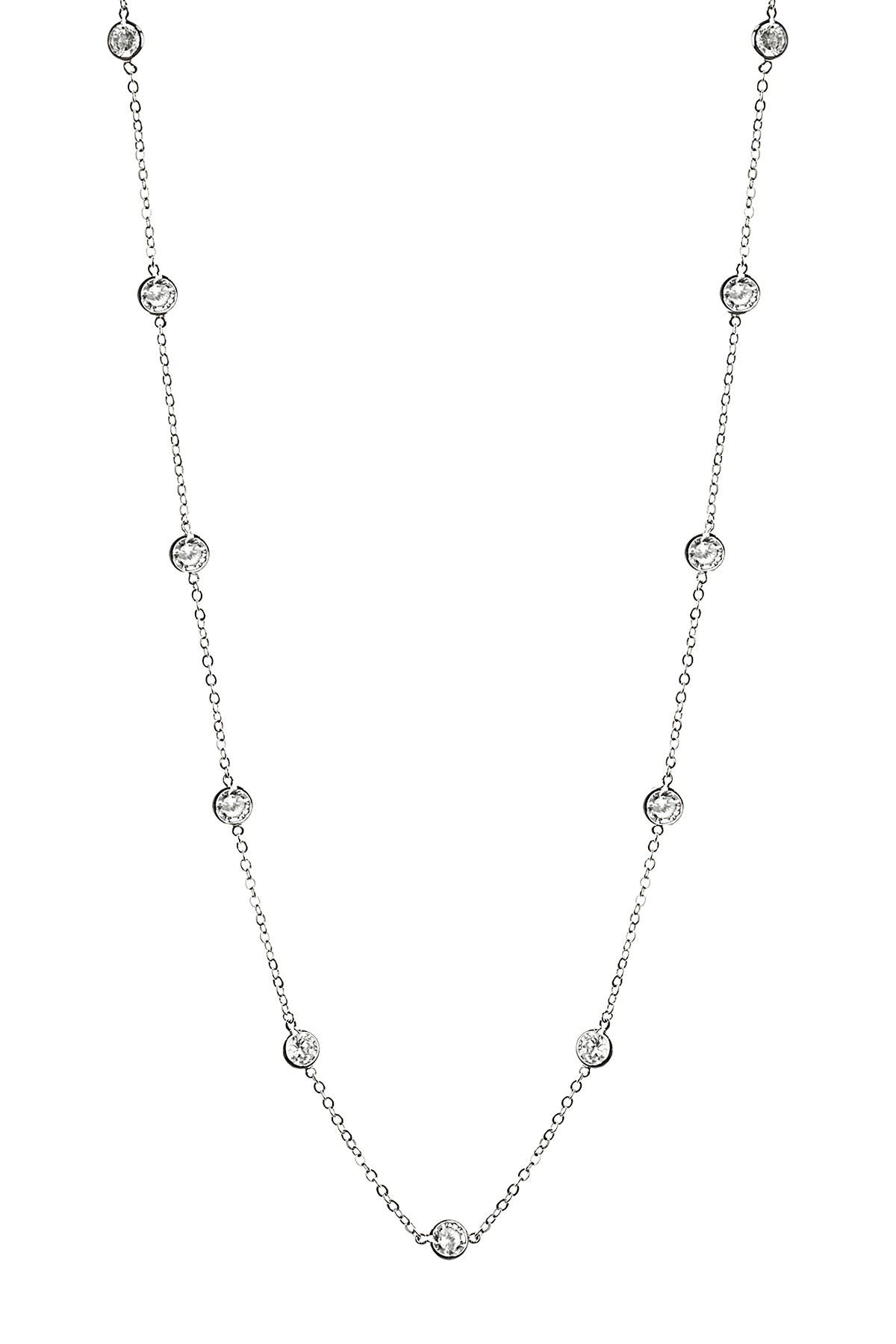 cz by kenneth jay lane bezel necklace