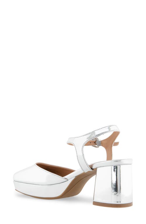 Aerosoles Soir Platform Pump In Silver Mirror Metallic