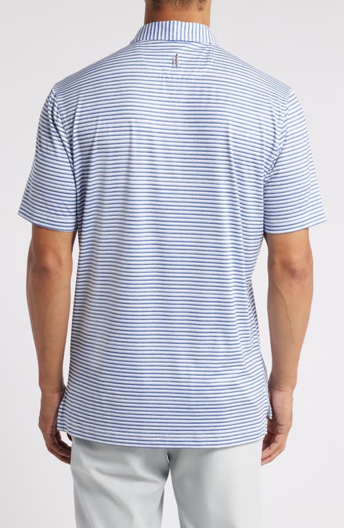 Johnnie-o Warwick Stripe Prep-formance Polo In Seal
