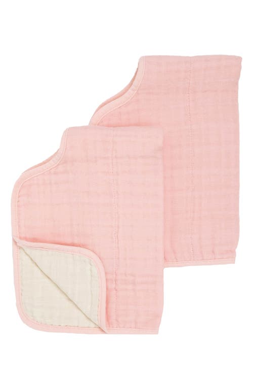 little unicorn Assorted 2-Pack Cotton Muslin Burp Cloths in Rose Petal at Nordstrom