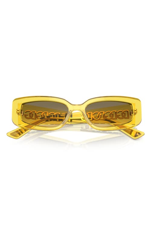 Dolce & Gabbana 54mm Gradient Cat Eye Sunglasses in Yellow at Nordstrom