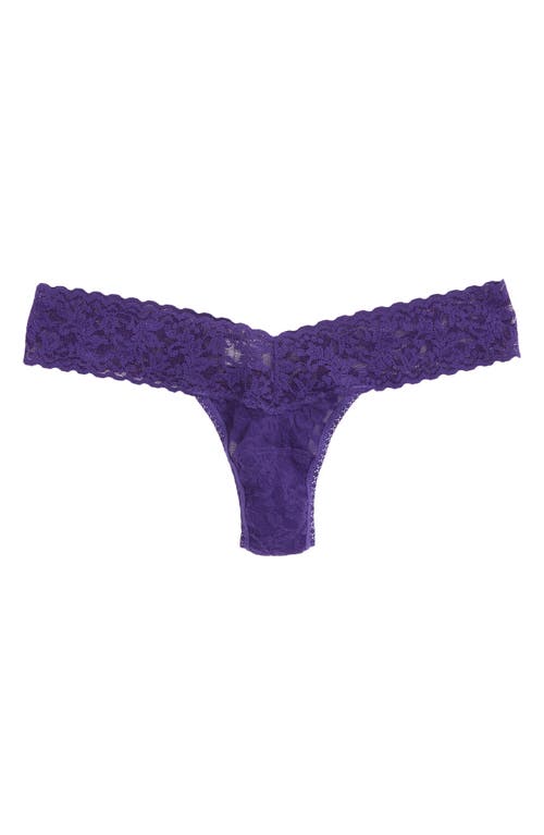 Hanky Panky Signature Lace Low Rise Thong in Snow Day (Purple) 