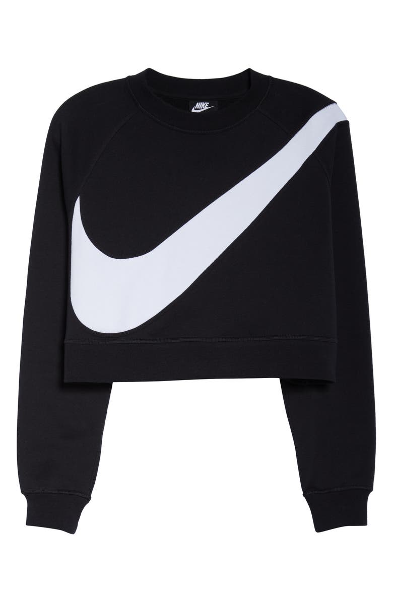 Nike Sportswear Swoosh Cropped Crewneck Sweatshirt, Alternate, color, 