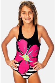 Limeapple 'Panama' Racerback One-Piece Swimsuit (Little Girls & Big ...