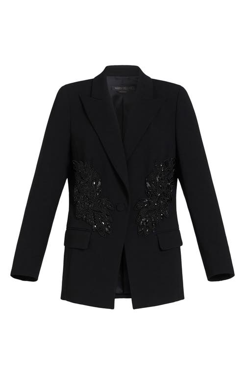 Shop Marina Rinaldi Monique Bead Detail Cady Blazer In Black