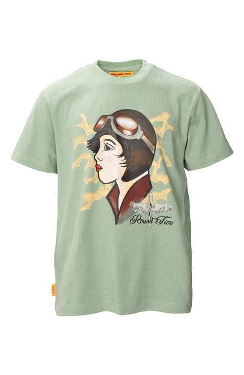 Pilot Graphic T-Shirt in Mint