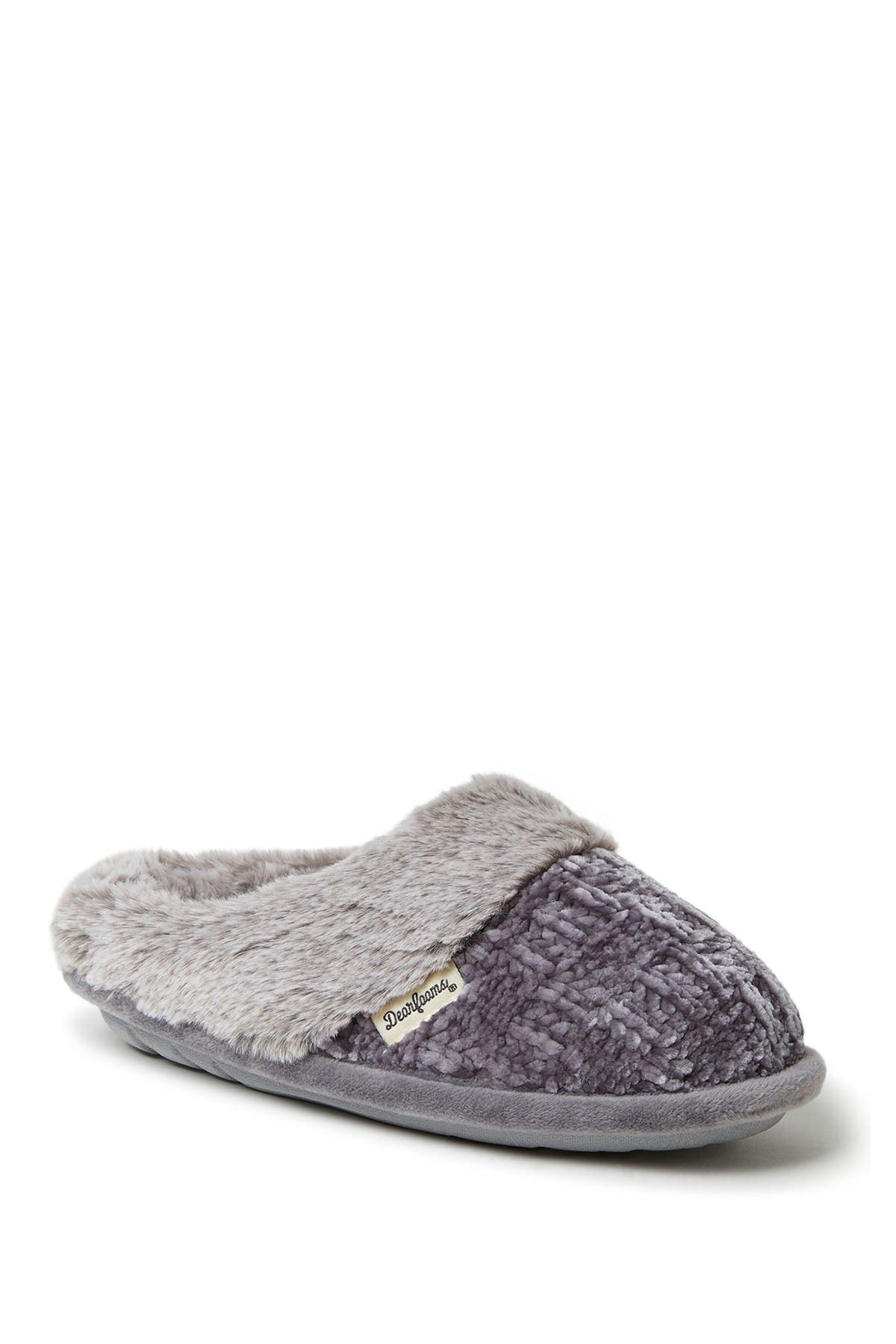 women's dearfoams chenille knit clog slippers