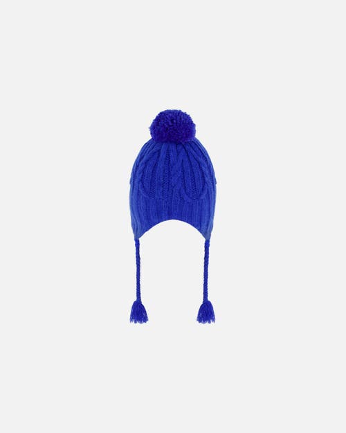 Shop Deux Par Deux Boy's Peruvian Knit Hat Royal Blue In Princess Blue