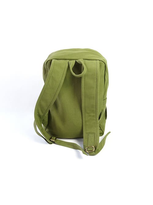 Terra Thread Sustainable Backpack For School And Everyday Use In Olive Green
