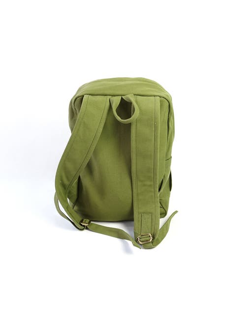 Shop Terra Thread Organic Cotton Backpack In Olive Green