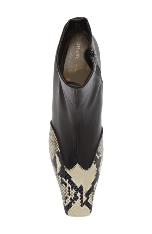 Khaite Dallas Cap Toe Sock Bootie In Black/natural