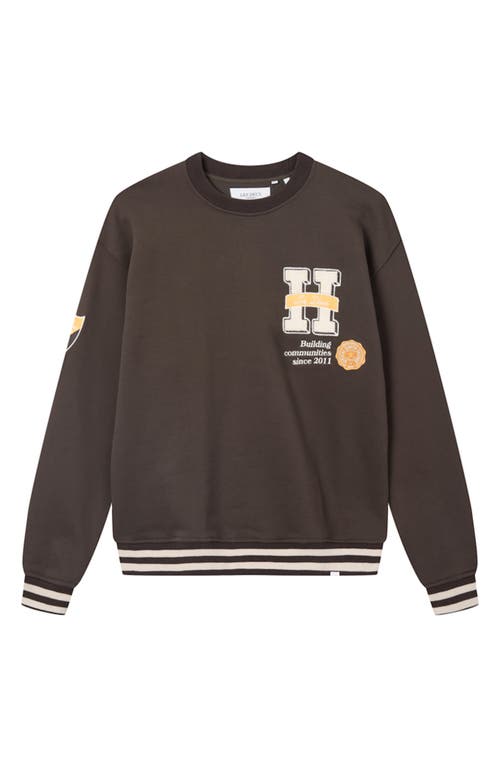 Les Deux Varsity 2.0 Sweatshirt in 844215-Coffee Brown/Ivory
