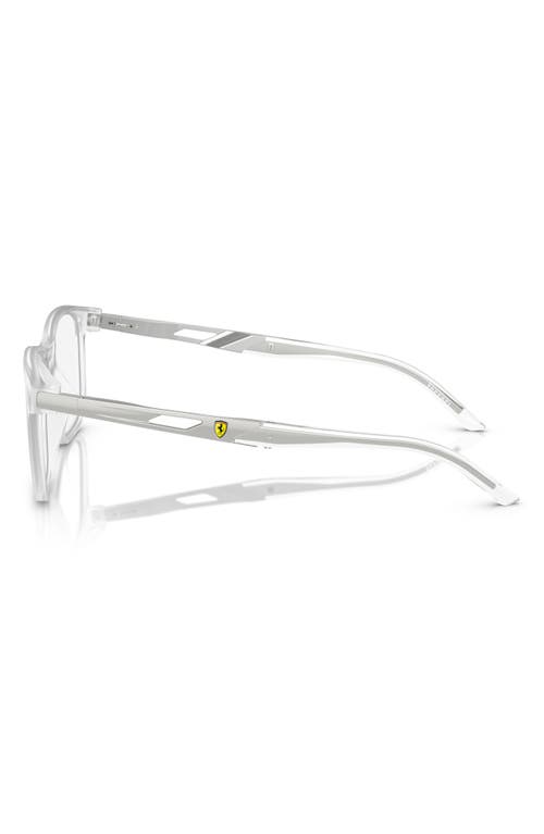 Scuderia Ferrari X  53mm Pillow Optical Glasses In Matte Crystal