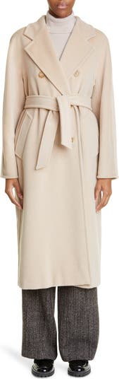 Madame Double Breasted Wool & Cashmere Belted Coat