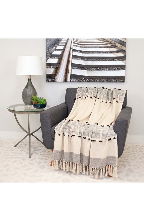 Parkland Collection Inca Fringe Throw Blanket In Gray