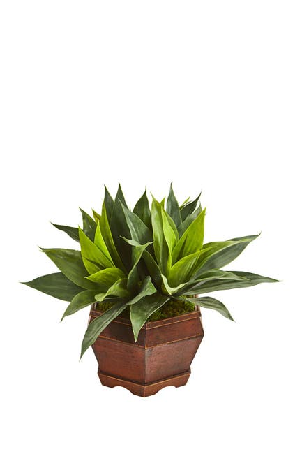Nearly Natural Agave Succulent Artificial Plant In Decorative Planter Nordstrom Rack