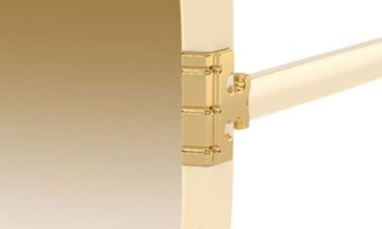 Tory Burch Gradient Plastic Square Sunglasses In Milky Ivory