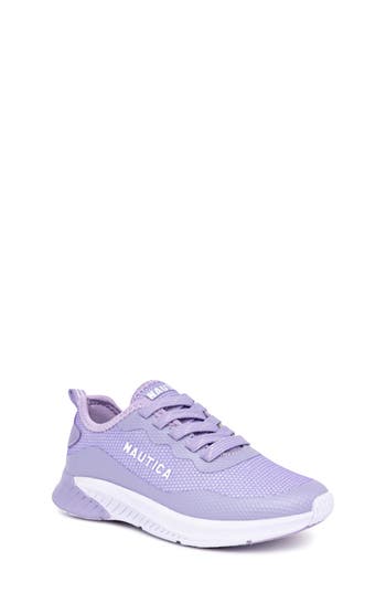 Shop Nautica Kids' Mesh Sneaker In Lilac Glitter/white