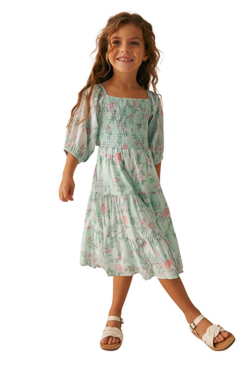 LAURA ASHLEY LAURA ASHLEY KIDS' FLORAL TIERED COTTON DRESS 