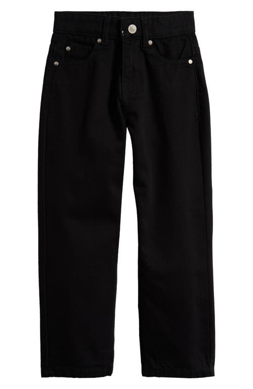 The New Kids' Re-turn Loose Fit Organic Cotton Jeans In Black