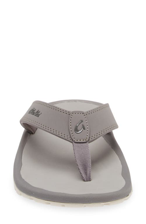 Olukai Ohana Flip Flop In Graphite/graphite