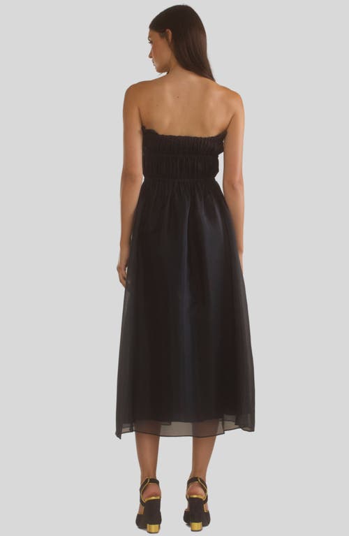 Shop Cynthia Rowley Buckle Up Silk Organza Dress In Black