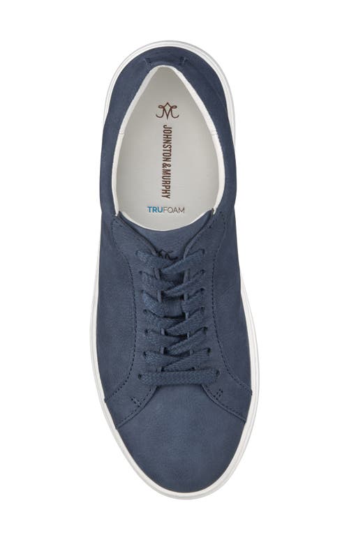 Johnston & Murphy Cammie Low Top Sneaker In Navy Tumbled Nubuck