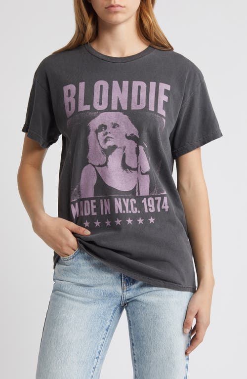 Vinyl Icons Blondie 1974 Cotton Graphic T-shirt In Washed Black