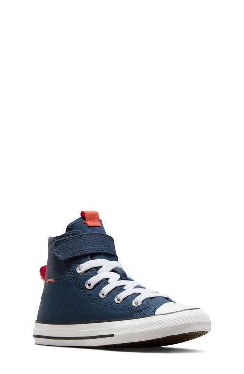 Converse Kids' Chuck Taylor All Star 1V High Top Sneaker Navy/Pale Magma/White at Nordstrom, M