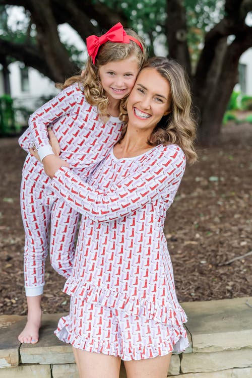 Shop Lila And Hayes Ava Girls' Pajama Pant Set In City Boots