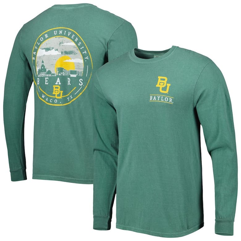 Image One Green Baylor Bears Circle Campus Scene Long Sleeve T-shirt
