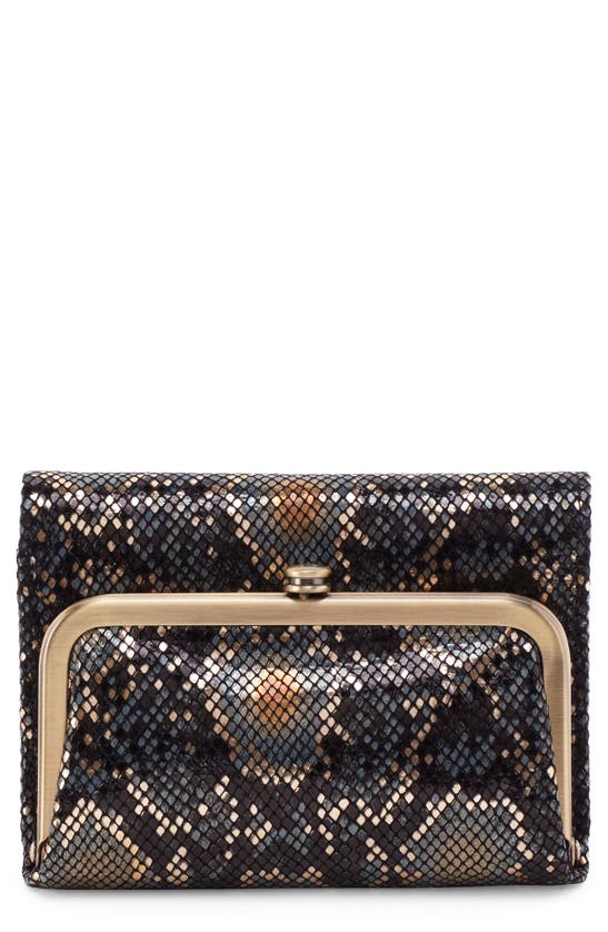 Hobo Robin Frame Wallet In Halo Shimmer