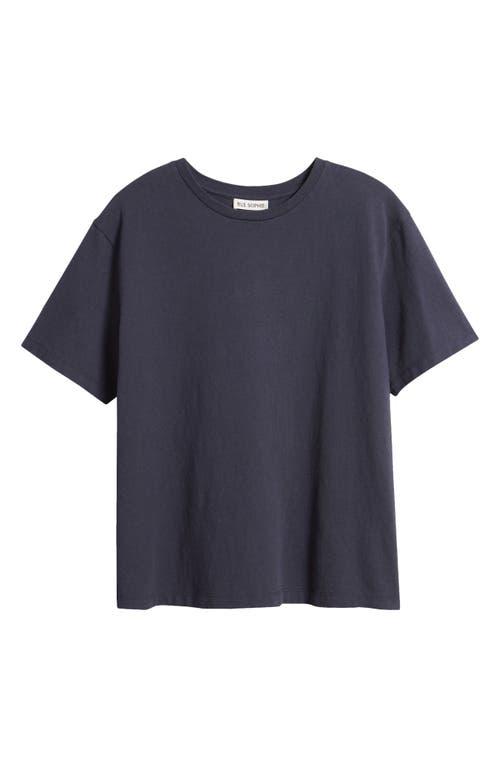 Shop Rue Sophie Nola Relaxed Fit Cotton T-shirt In Midnight