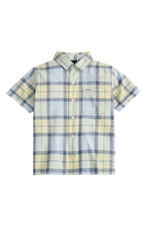 Kids' Gordon Plaid Short Sleeve Button-Up Shirt