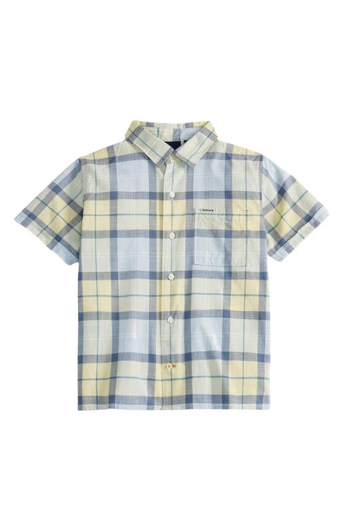 Barbour Kids' Gordon Plaid Short Sleeve Button-Up Shirt Sandsend Tartan at