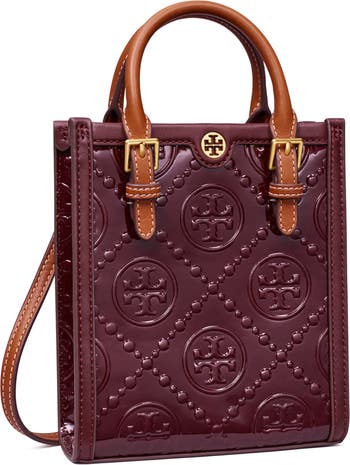 T Monogram Patent Embossed Wallet Crossbody: Women's Handbags