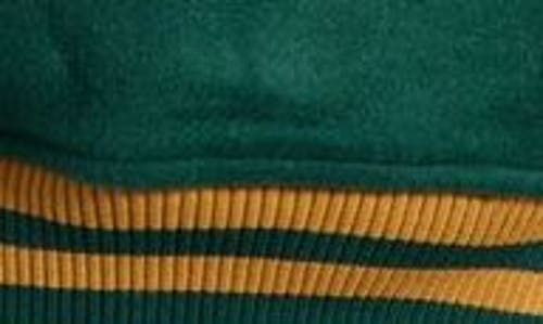 Shop Diet Starts Monday Wool Blend Varsity Jacket In Green/gold