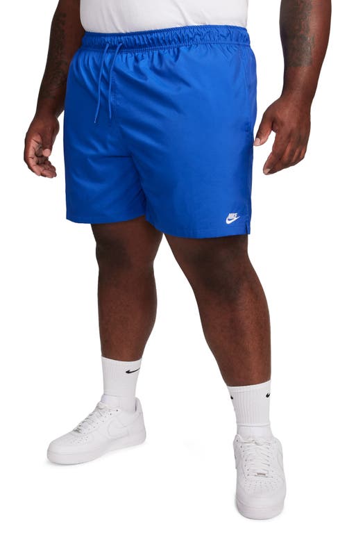 Nike Club Woven Flow Shorts In Game Royal/white