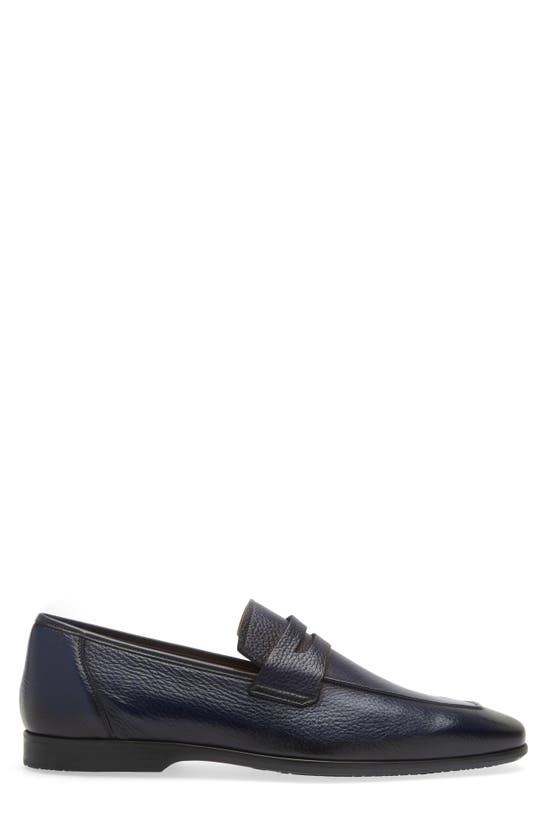 Mezlan Carver Penny Loafer In Blue