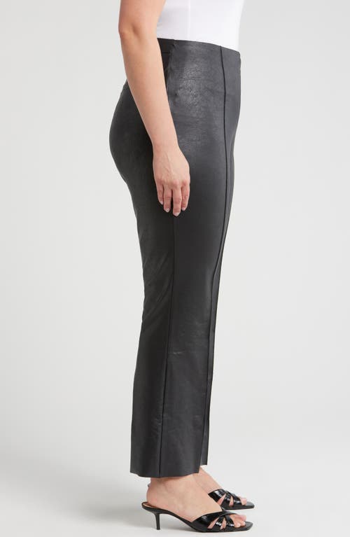 Lyssé Elysse Foiled Stretch Faux Leather Pants In Black