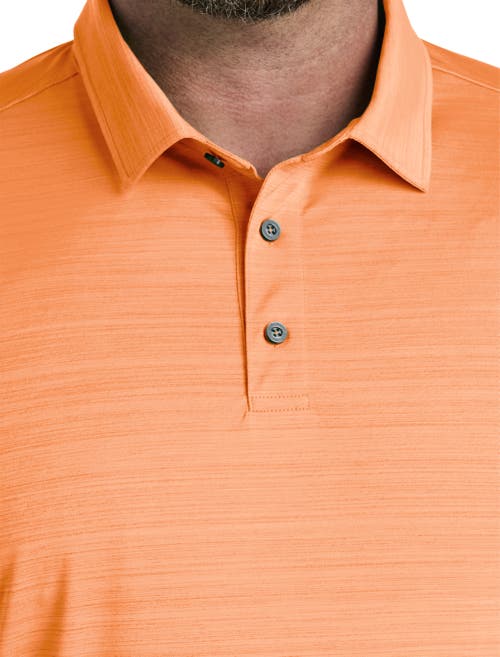 Shop Reebok Performance Space-dyed Polo Shirt In Papaya